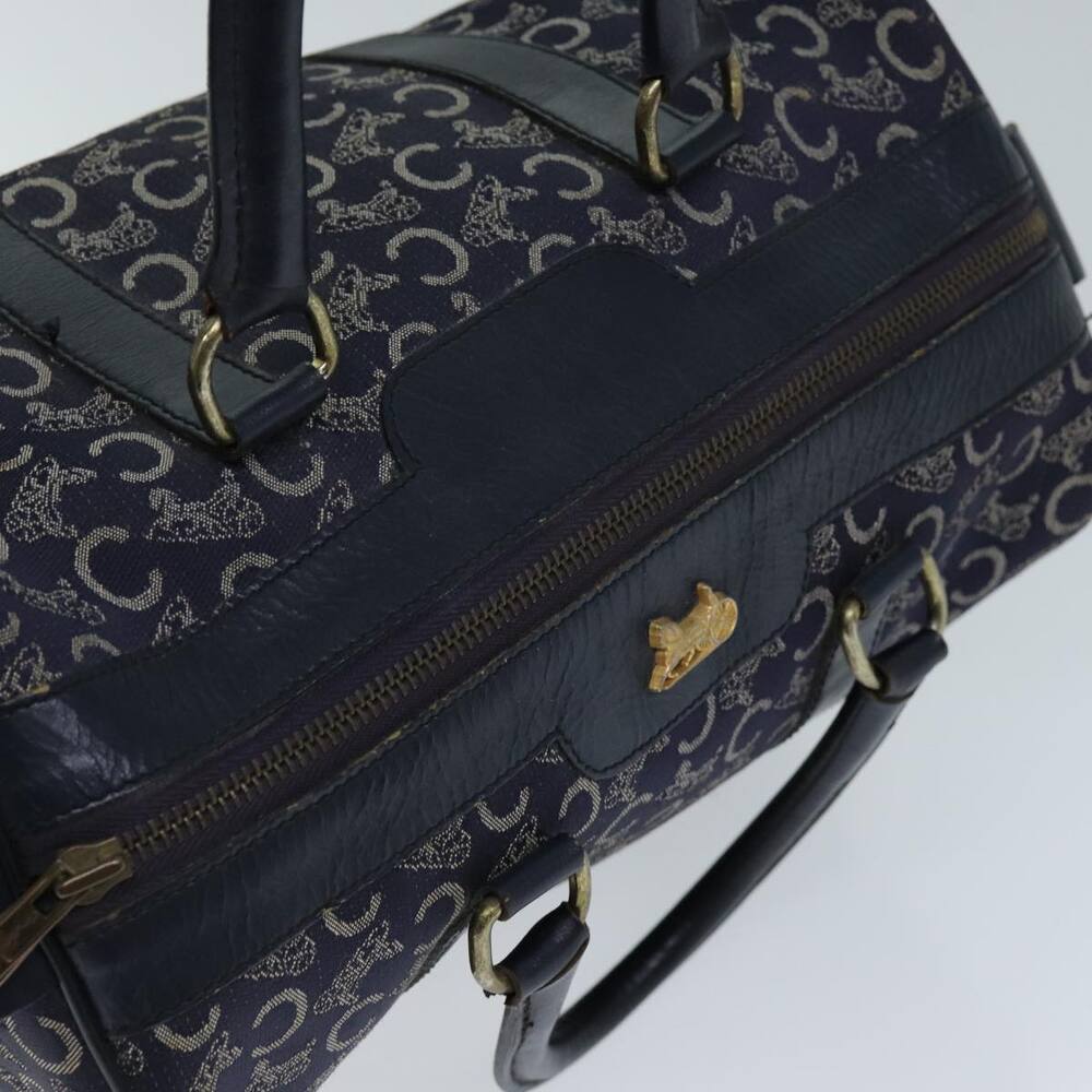 Celine C Macadam Canvas Hand Bag Navy - image 6